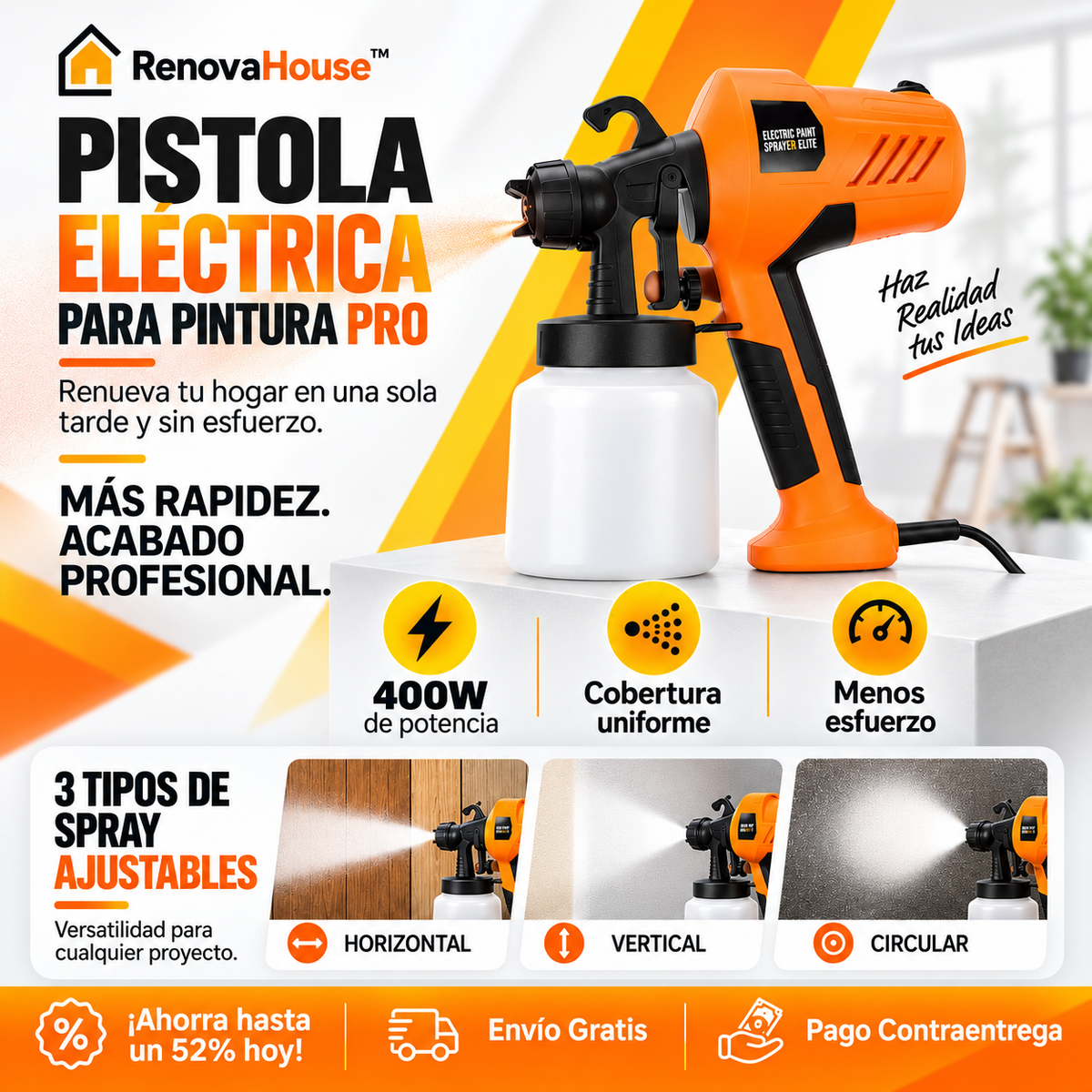 Comprensor de pintura eléctrico Multifuncional
