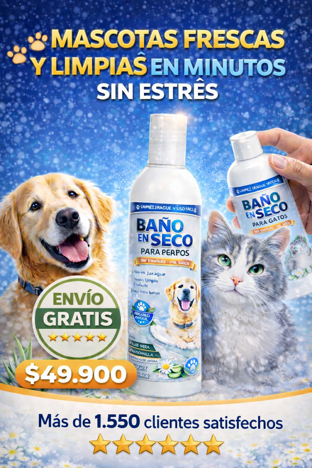 🐶🐱 Baño en Seco para Mascotas